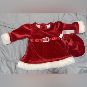 Koala Kids Baby Girl Santa Dress With Hat